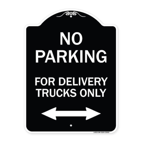 Signmission No Parking No Parking for Delivery Trucks Heavy-Gauge Aluminum Sign, 24" x 18", BW-1824-23666 A-DES-BW-1824-23666 - main